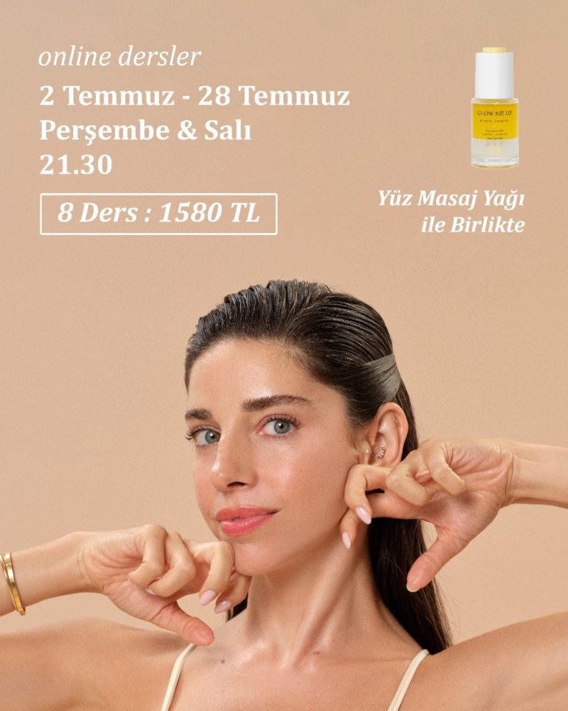 Yüz Yogası Dersleri + Yüz Masaj Yağı Temmuz