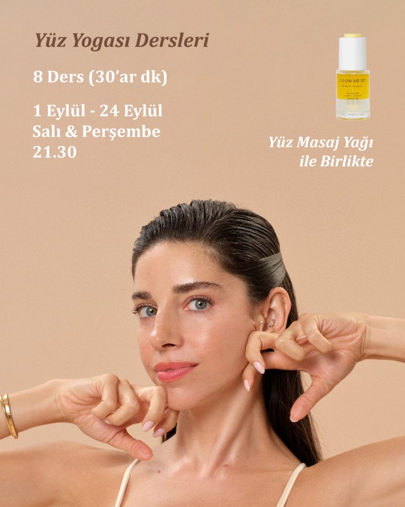 Yüz Yogası Dersleri + Yüz Masaj Yağı Eylül